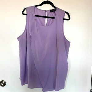 Lavender purple ELOQUII tummy hiding work top!
